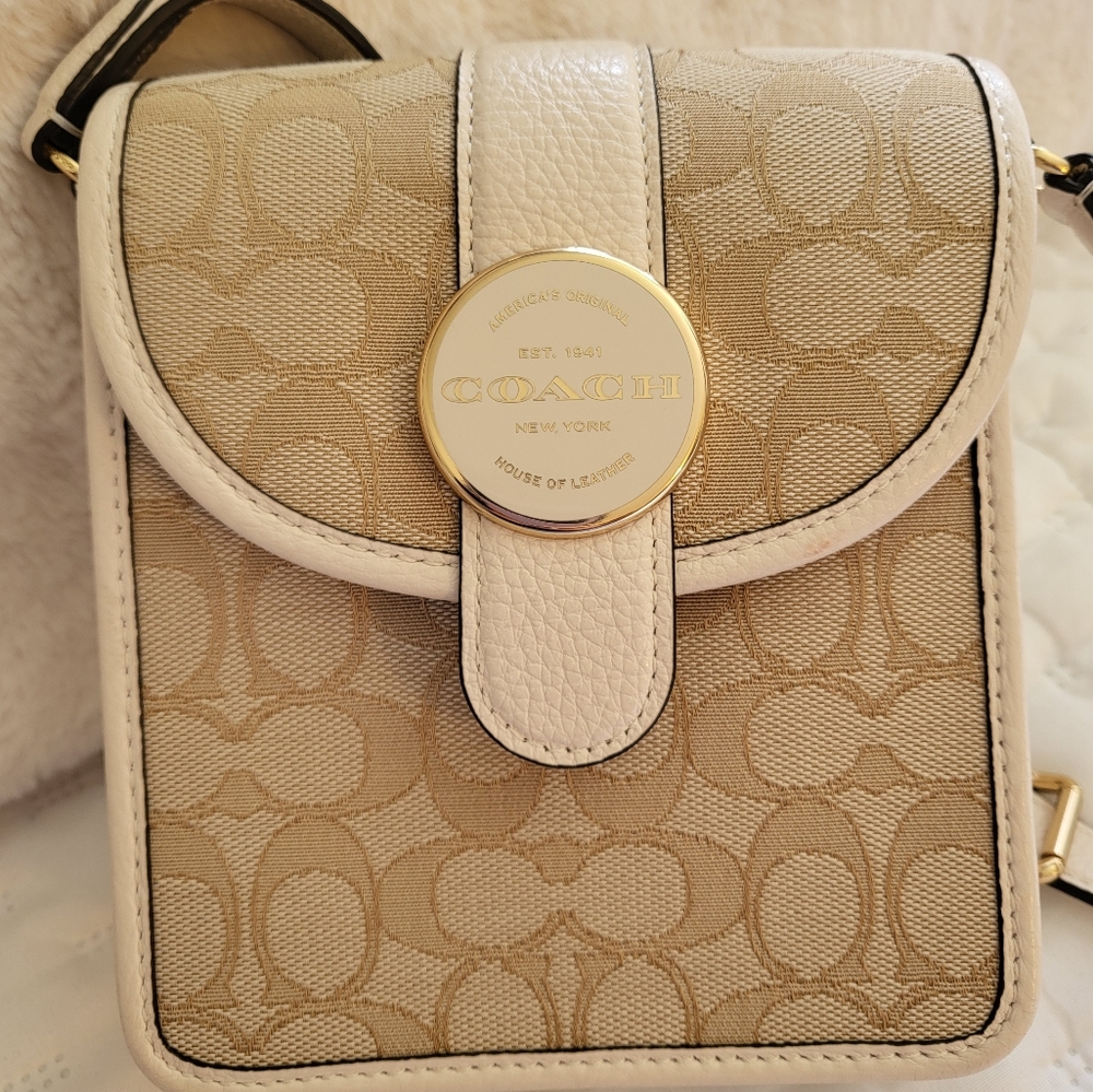 Coach cream purse